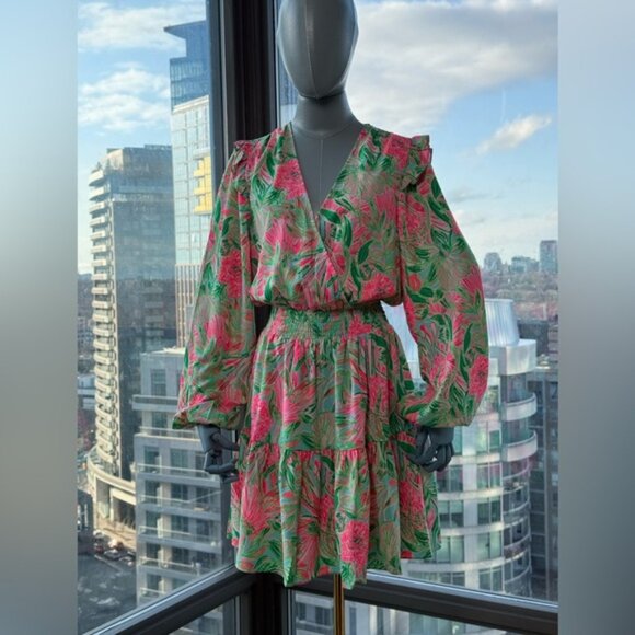 🆕 LILLY PULITZER 🧿 NWT Taviana Stretch Dress, Coming in Hot Blue Horizon, Sz 4 - Picture 3 of 13